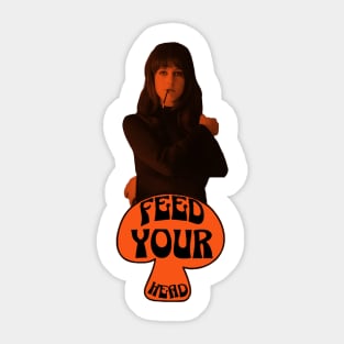 Feed Your Head (In Trippy Black and Orange) Sticker